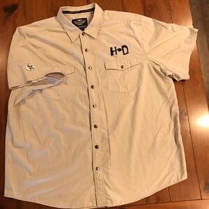 HARLEY-DAVIDSON MENS 3XL SHORT SLEEVE BUTTON UP SHIRT